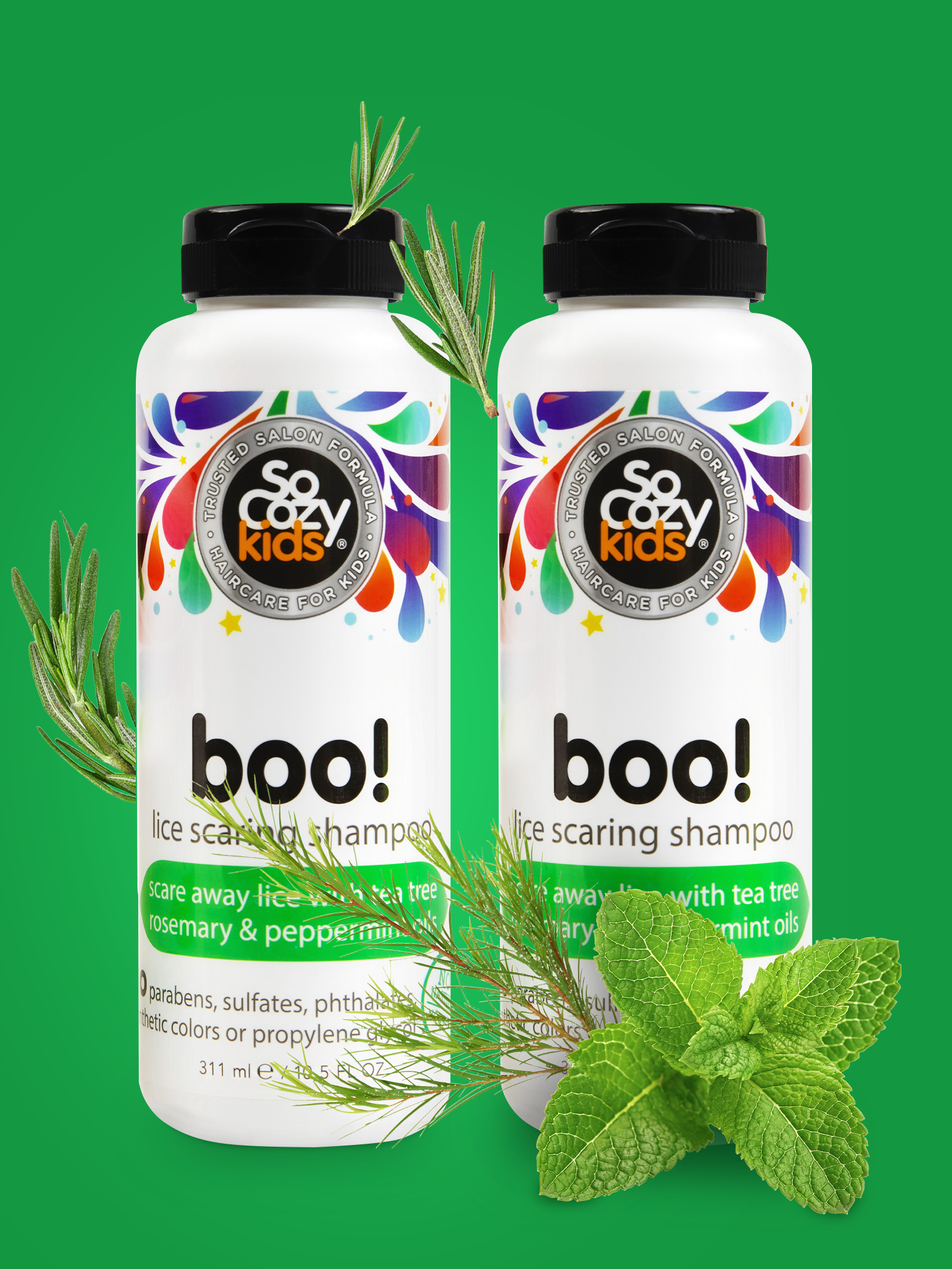 SoCozy Boo! Lice Scaring Shampoo 10.5oz - 2 pack