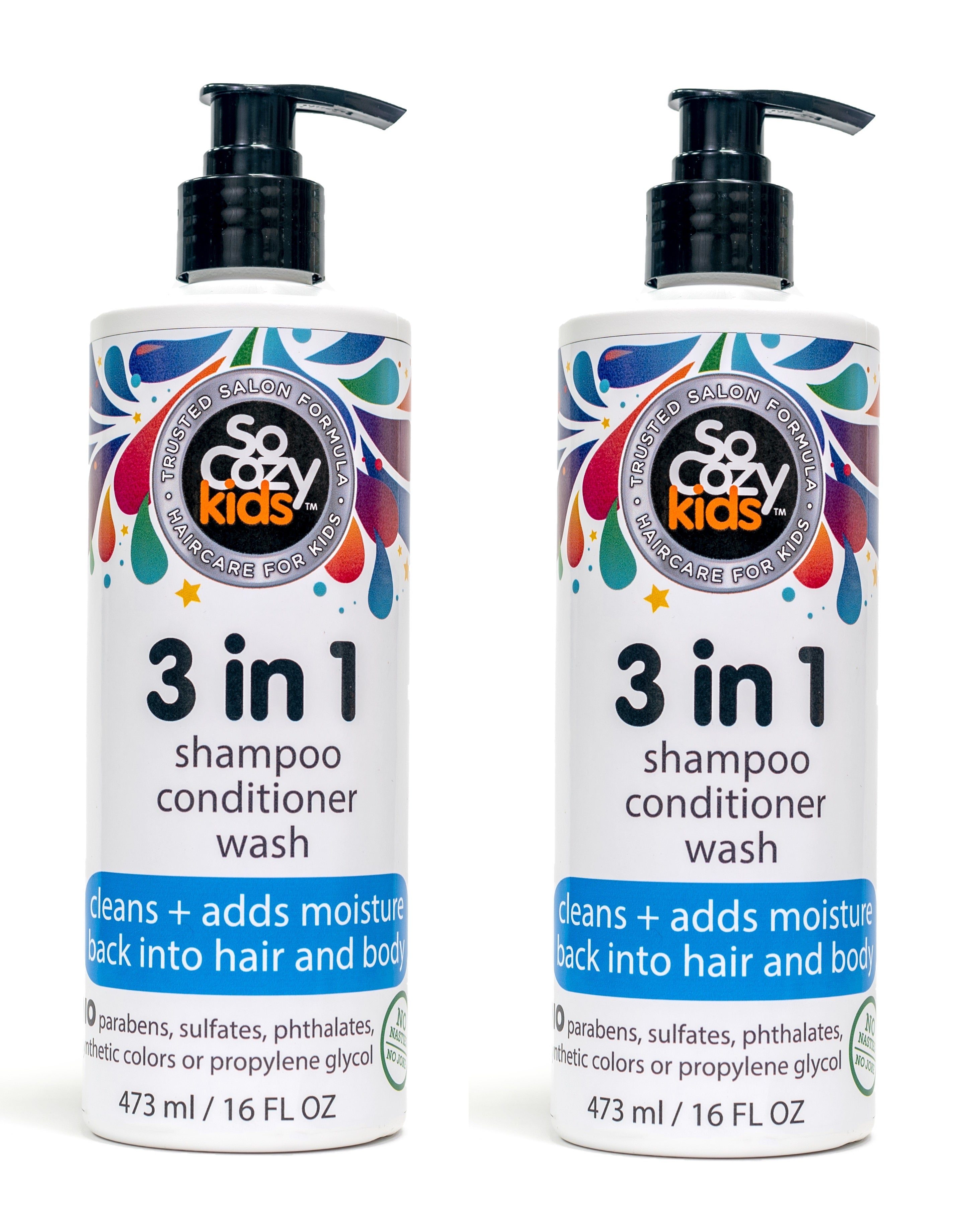 SoCozy 3-in-1 (Shampoo, Conditioner, Body oz 2 pack