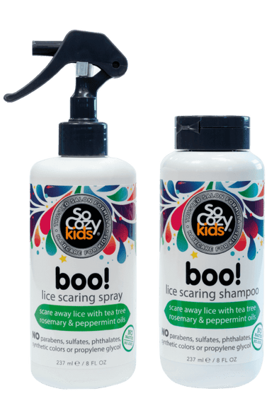 SoCozy Boo! Lice Scaring Spray 8oz + Boo! Shampoo  10.5oz